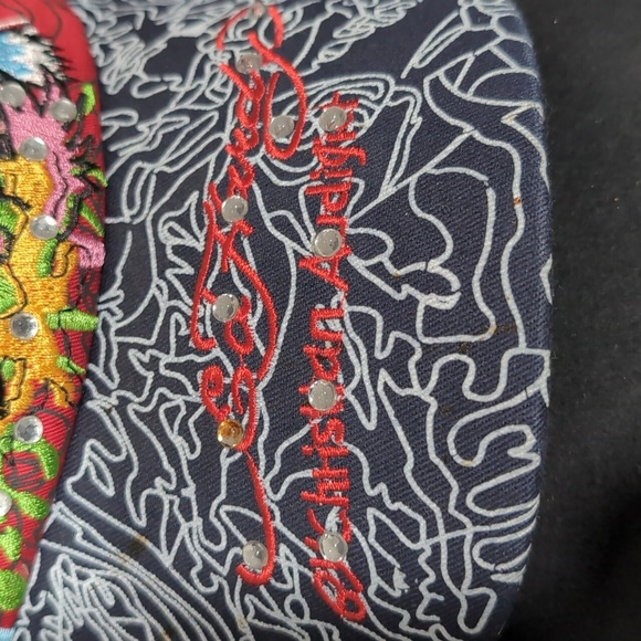 Ed Hardy Mens Colorful Graphic Mesh/Snapback Trucker Hat. - Picture 4 of 12